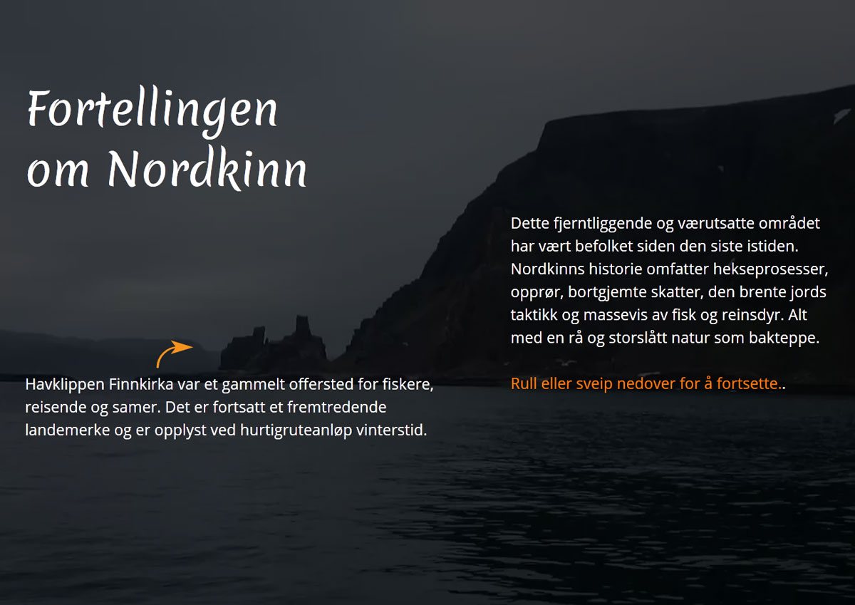 Fortellingen om Nordkinn - webdesign / video